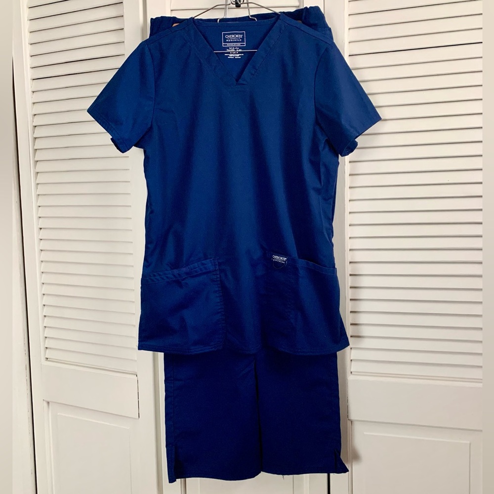 Cherokee Women's Small/Small Workwear Scrub Set in Navy